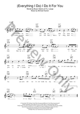 (Everything I Do) I Do It For You piano sheet music cover